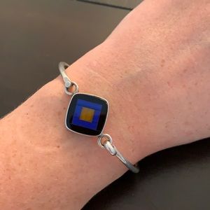 Sterling silver bangle with detachable clasp NWOT